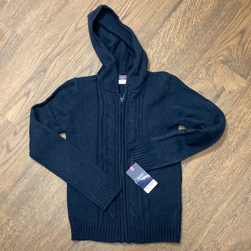 Boys Navy Blue Izod Sweather   Size M 10/12